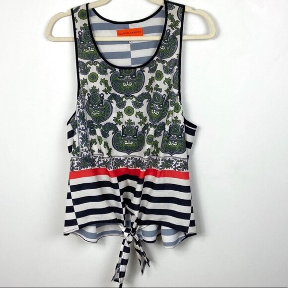 Clover Canyon Bora Bora Silk Printed Tank Top Blouse Size Medium Bohemian Boho M - Picture 7 of 10